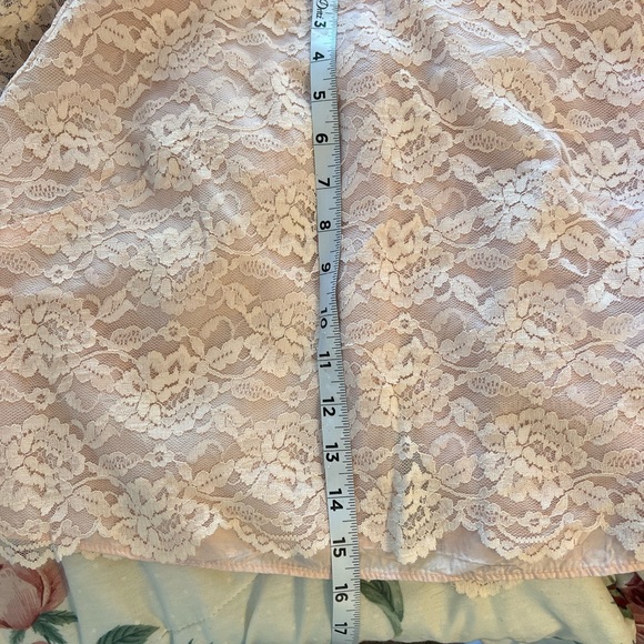 This is a vintage pink lace over satin two piece outfit from Sears and Robux - Picture 13 of 13